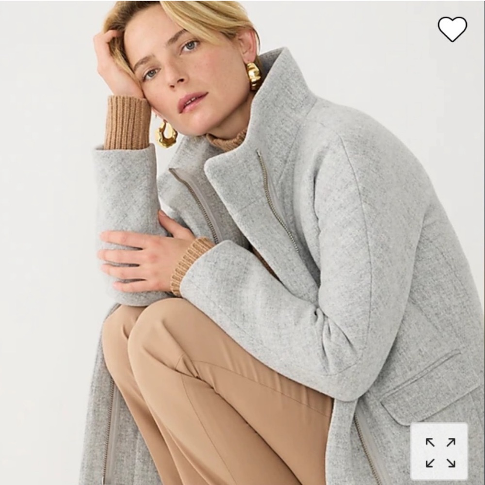 J. Crew Tall cocoon coat in Italian stadium-cloth wool